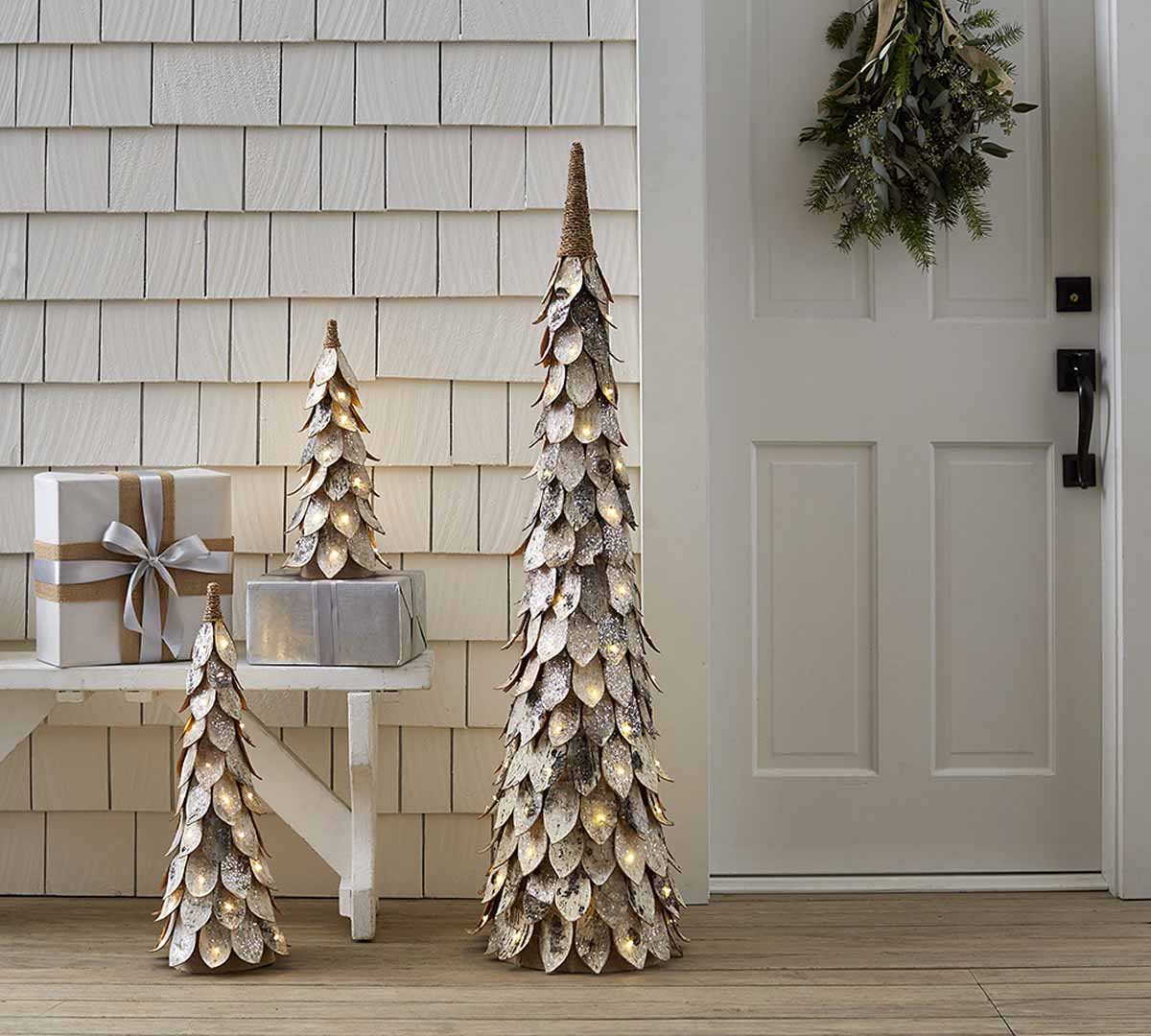 Pottery Barn Lit Birch Trees best birch christmas trees winter