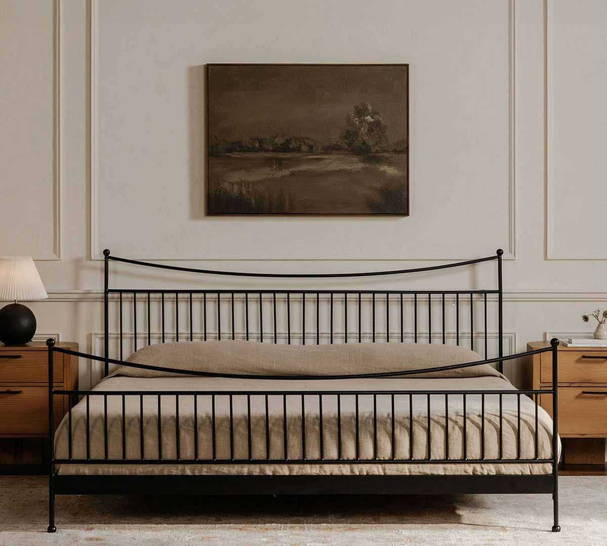 Pottery Barn Quimbly Metal Platform Bed best iron beds