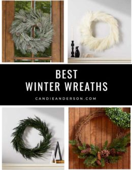 Lifestyle expert, journalist and interior design blogger Candie Anderson of candieanderson.com has the scoop on the best winter wreaths in every top interior design style and trend! They're perfect for your front door, back doors, mantel or dining room table.