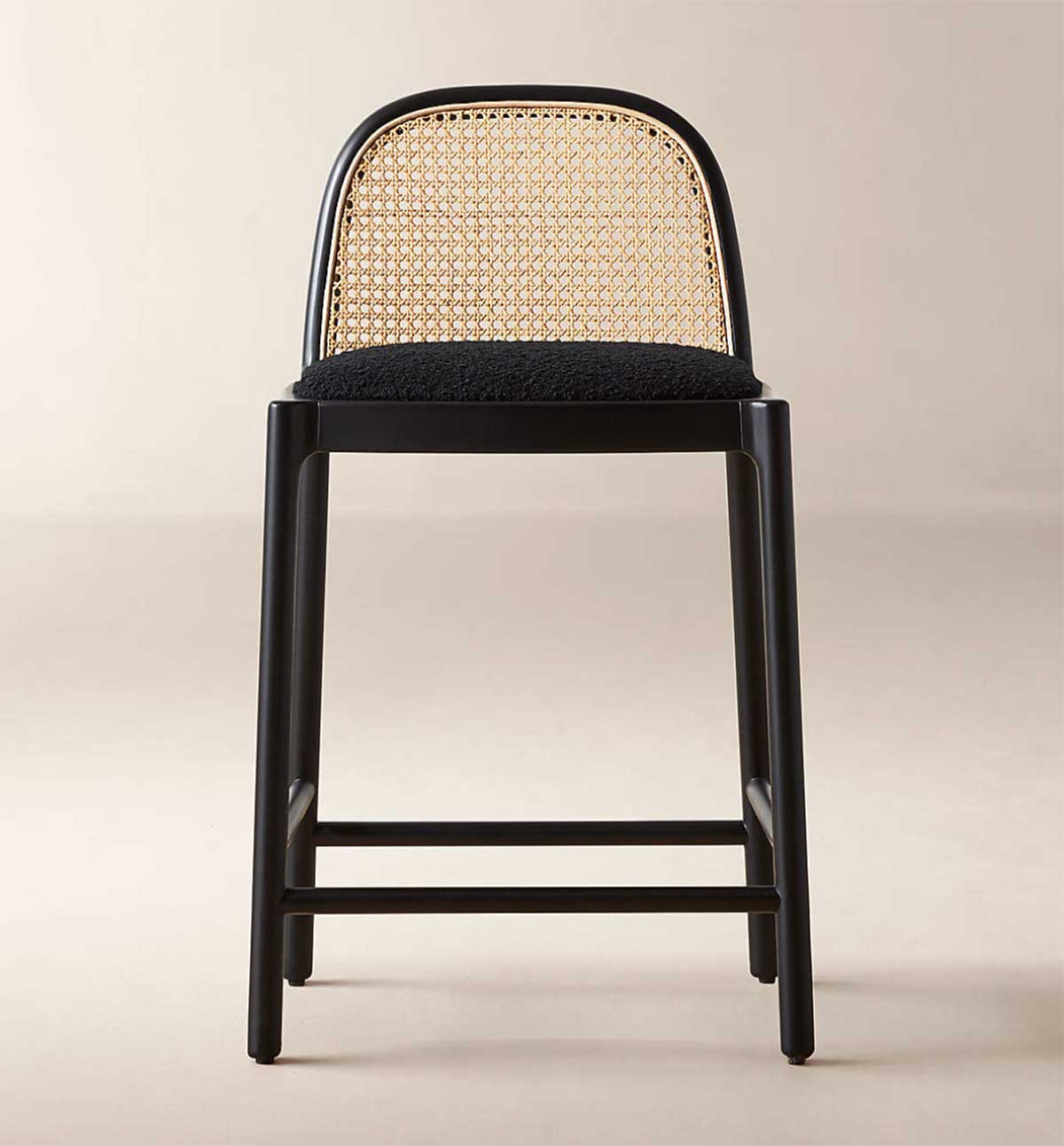 CB2 Nadia Black Cane Counter Stool best cane counter stools