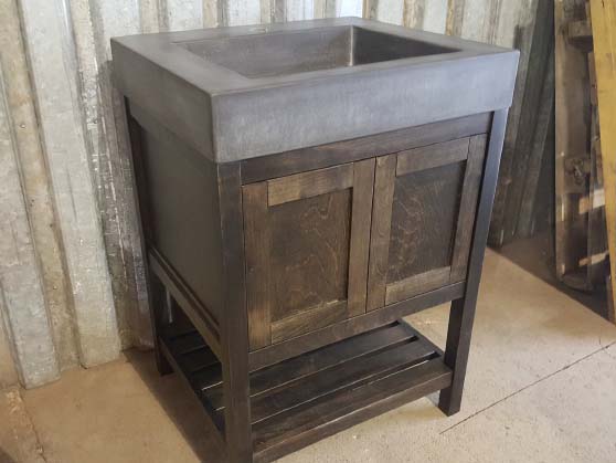 CreatingConcrete 24" Ramp Vanity best concrete bathroom vanities