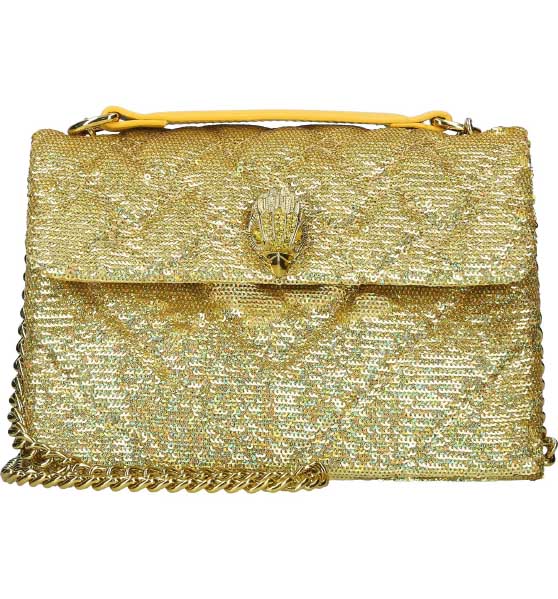 Kurt Geiger Kensington Sequins Crossbody Bag Yellow best embellished handbags