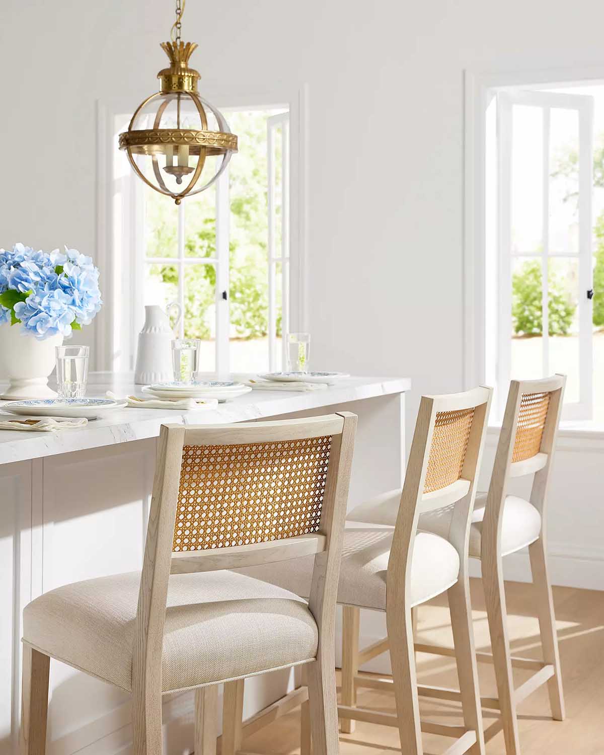 Serena and Lily Wells Counter Stool best cane counter stools