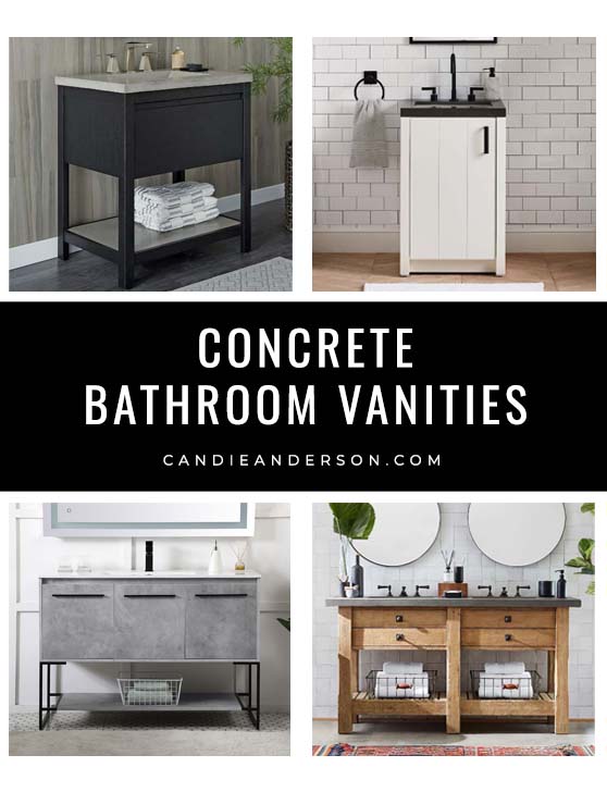 Lifestyle expert, journalist and interior design blogger Candie Anderson of candieanderson.com has the scoop on 12 of the best concrete bathrooms in every top interior design, style and trend - from modern to minimalist, contemporary, and rustic to name a few!