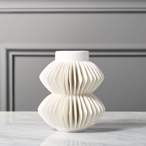 CB2 Celia White Vase best modern white ceramic vases