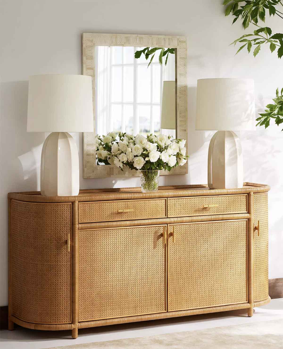Serena and Lily Nassau Sideboard best cane sideboards