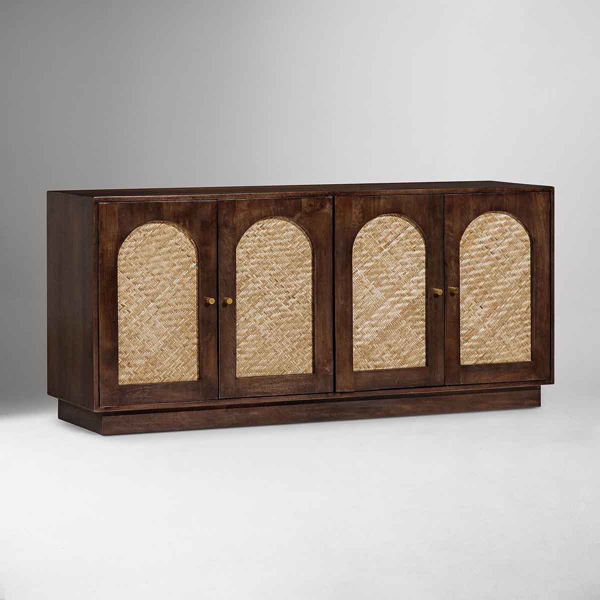 West Elm Despina Cane Arched Sideboard (66") best cane sideboards