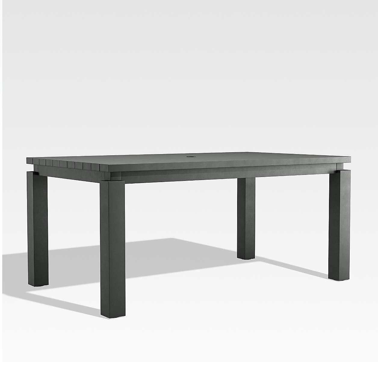Crate&Barrel Walker Metal Outdoor Dining Table Black best outdoor metal dining tables