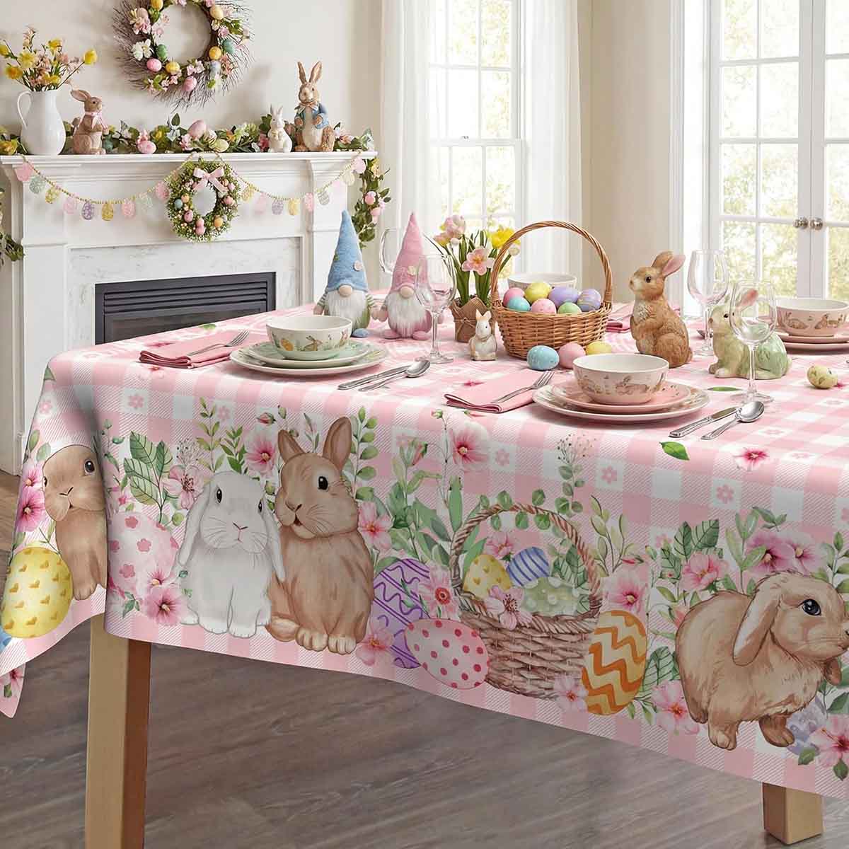 JNDJE Easter Tablecloth best easter tablecloths