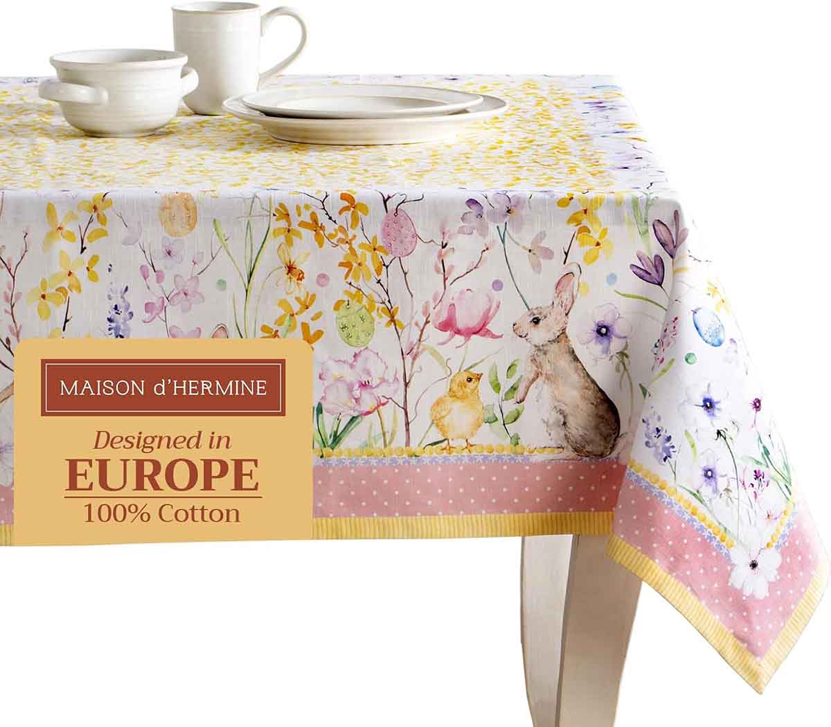 Maison d’ Hermine Decorative Tablecloth best easter tablecloths