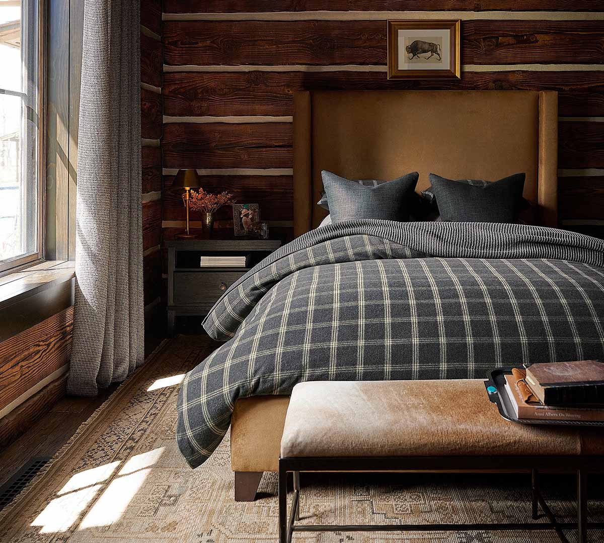 Pottery Barn Harper Non-Tufted Upholstered Bed upholstered wingback beds bedroom furniture