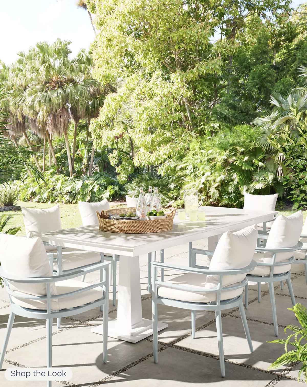 Serena and LIly Hampstead Rectangular Dining Table White best outdoor metal dining tables