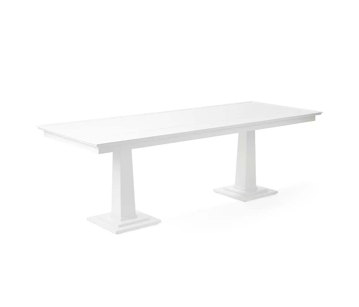 Serena and LIly Hampstead Rectangular Dining Table White best outdoor metal dining tables