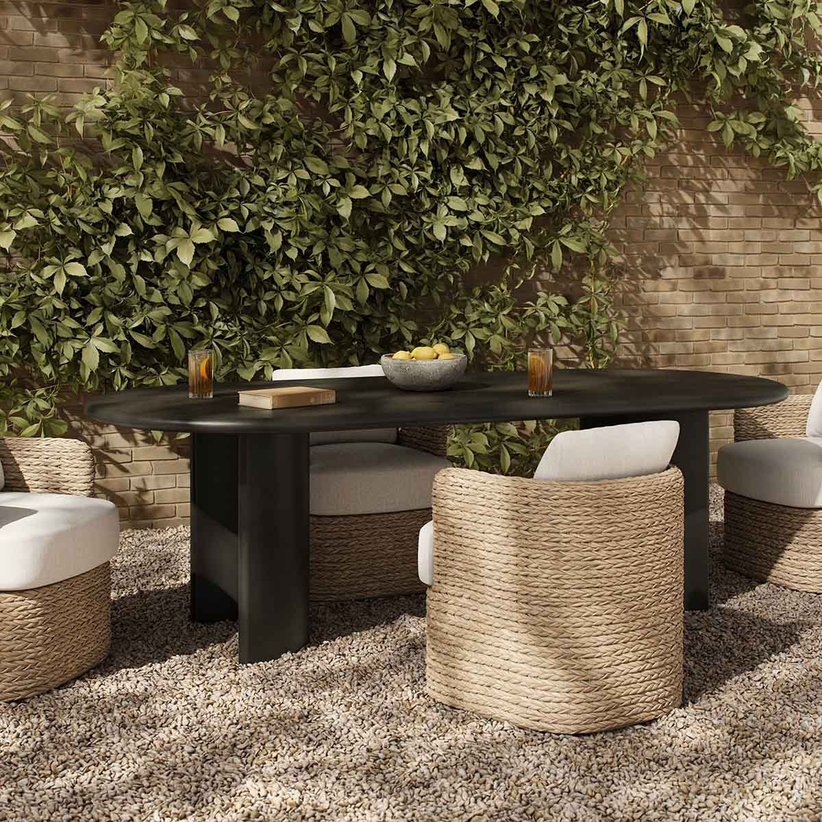 West Elm Ellsworth Outdoor Metal Dining Table (94") best outdoor metal dining tables