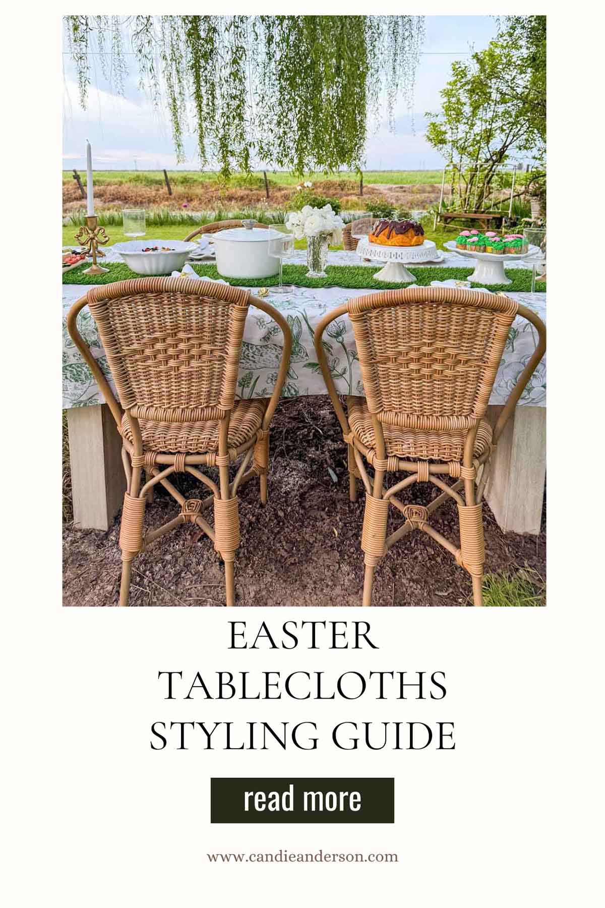 Entertaining expert, journalist and lifestyle blogger Candie Anderson of candieanderson.com shares the best Easter tablecloths styling guide.