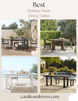 Lifestyle expert, journalist and interior design blogger Candie Anderson of candieanderson.com shares the best outdoor metal dining tables of 2026.