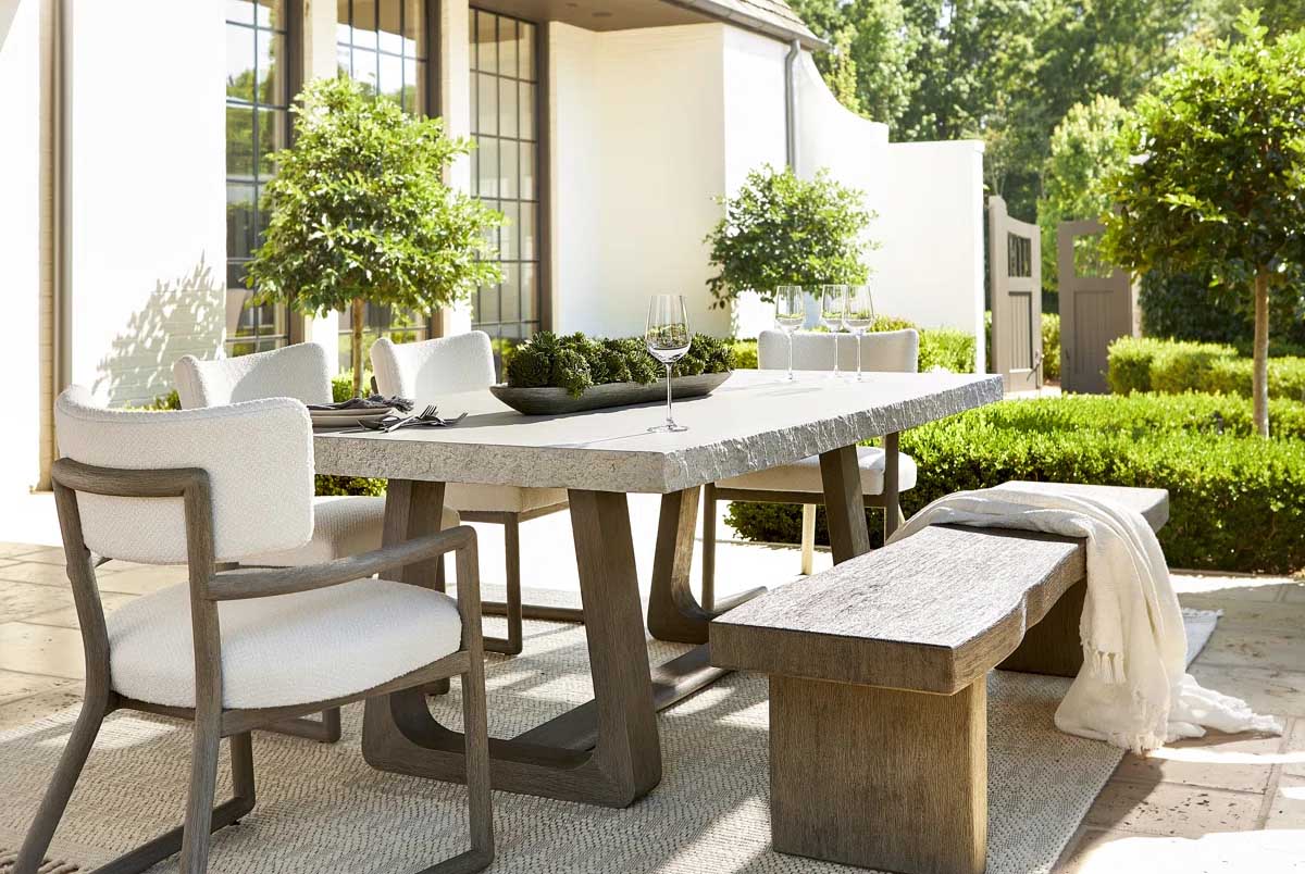 Bernhardt Trouville Outdoor Dining Table best concrete outdoor dining tables patio