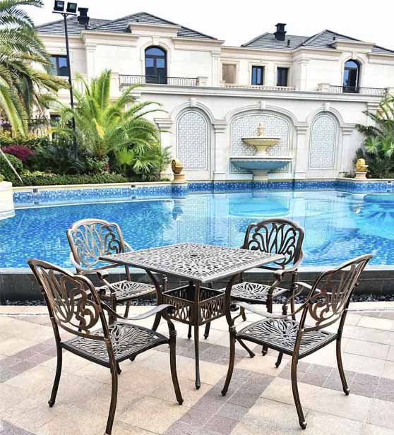 Fleur De Lis Living Akeem Metal Bistro Table outdoor bistro tables