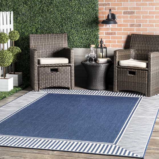 20 Blue Outdoor Rugs For Your Patio! Candie Anderson