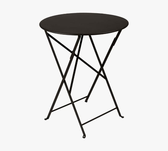 Pottery Barn Fermob 24" Metal Bistro Round Table Liquorice Black best outdoor bistro tables