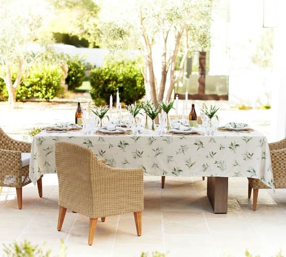 Pottery Barn Pomona Indoor/Outdoor 86" Concrete & FSC® Acacia Rectangular Dining Table