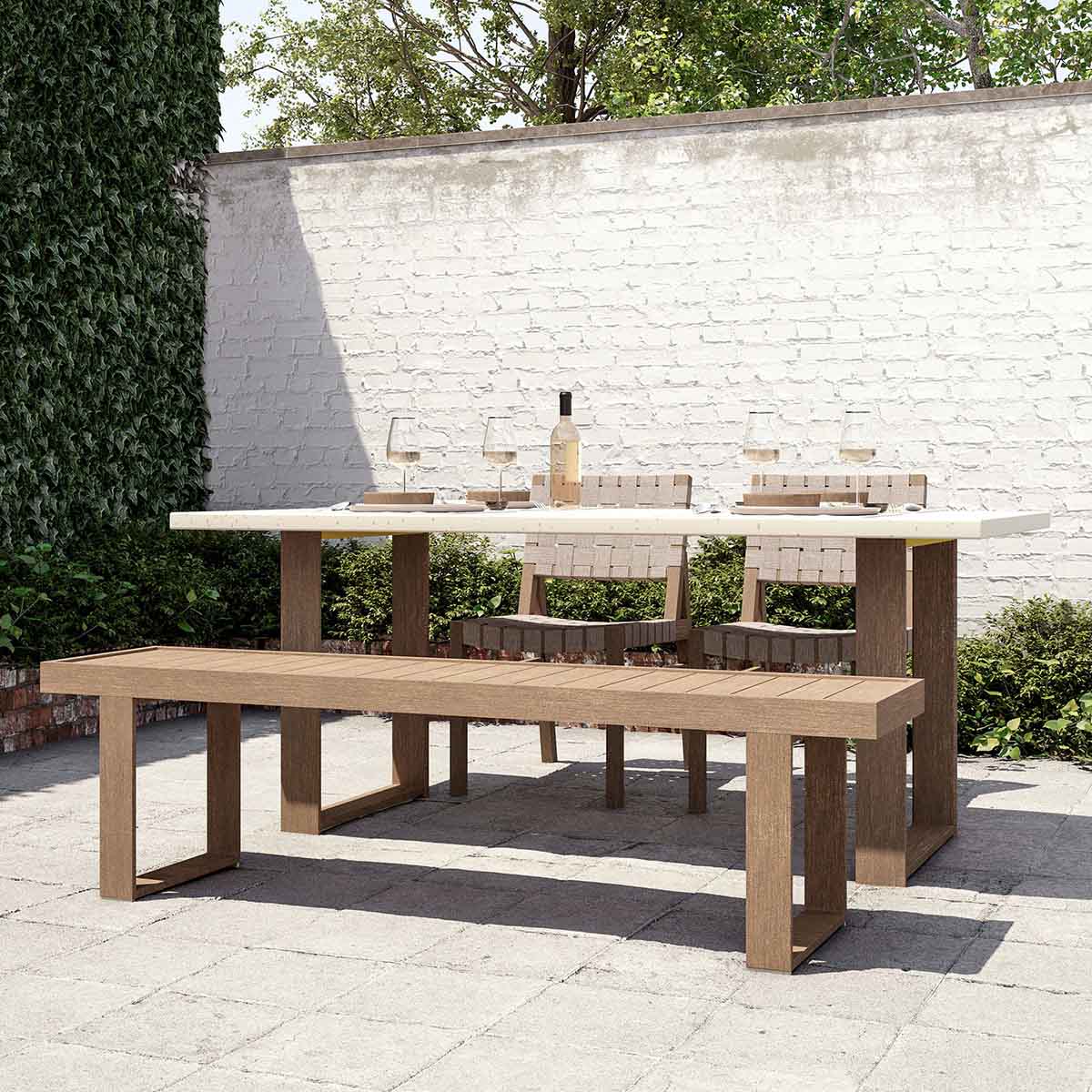 Pottery Barn Portside Outdoor Concrete Dining Table (72"–86") best concrete outdoor dining tables