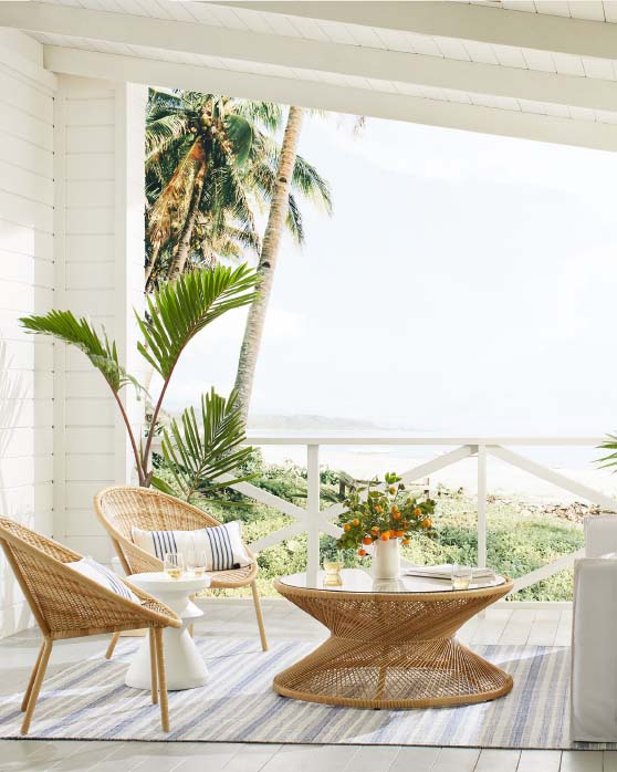 Serena and Lily Brynwood Rug stripe blue outdoor rugs