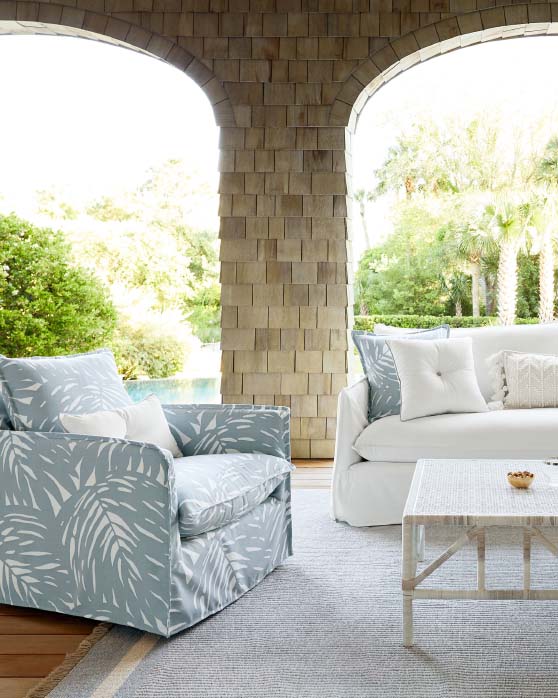 Serena and Lily Perennials Corsica Rug Chenille best blue outdoor rugs