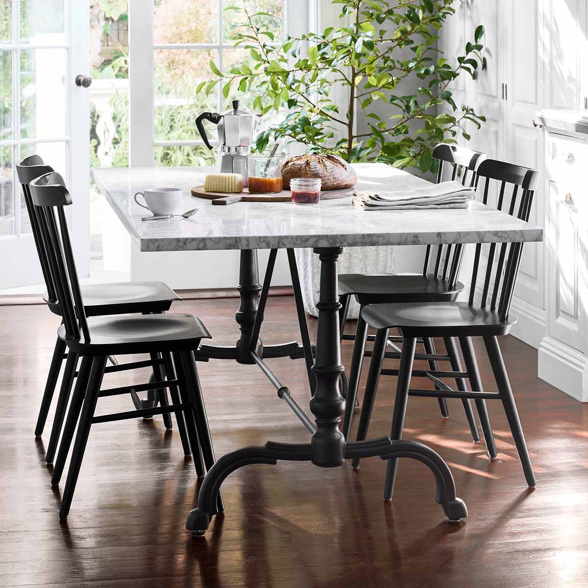 Williams Sonoma Ton Ironica Dining Side Chair Black best windsor dining chairs 