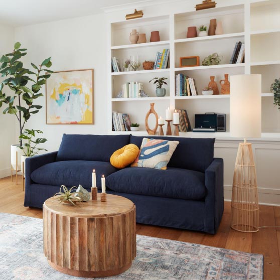 World Market Round Driftwood Ridged Ishan Coffee Table best rustic coastal round coffee tables