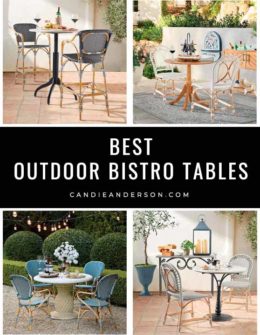 Lifestyle expert, journalist and interior design blogger Candie Anderson of candieanderson.com has the scoop on 20 of the best outdoor bistro tables in a variety of styles and price ranges. They're perfect for your patio, garden, balcony, and deck.
