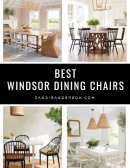 Are you searching for the perfect dining chair for your dining room, you're in luck! Lifestyle expert, journalist and interior design blogger Candie Anderson of candieanderson.com has the scoop on 20 of the best Windsor dining chairs in a variety of styles, colors and price ranges.