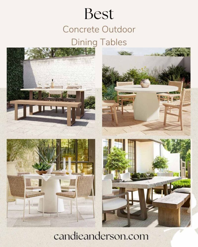 15 Best Concrete Outdoor Dining Tables for Patios and Backyard Spaces ...