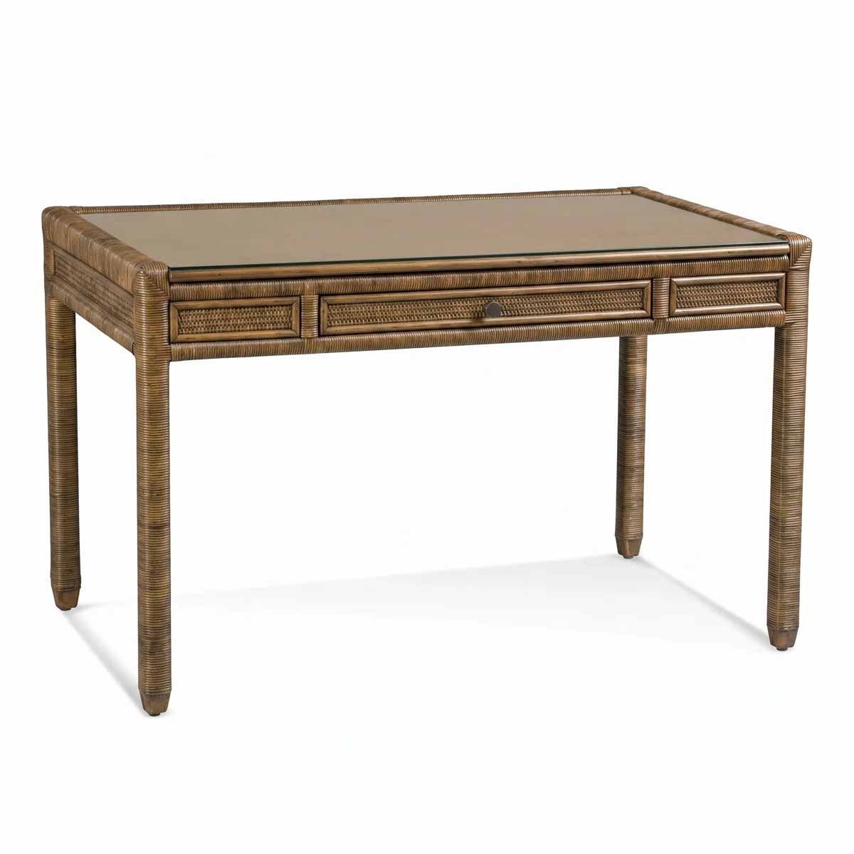 Birch Lane Writing Desk Aged Barrel Brown best cane desks