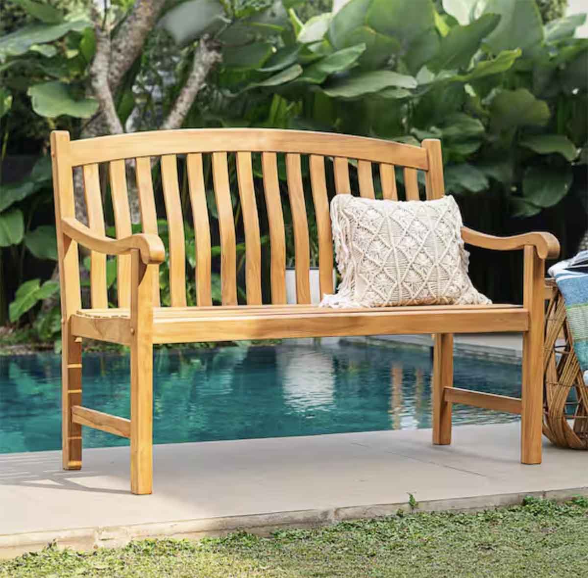Cambridge Casual Colton Teak Wood Outdoor Bench best teak outdoor benches