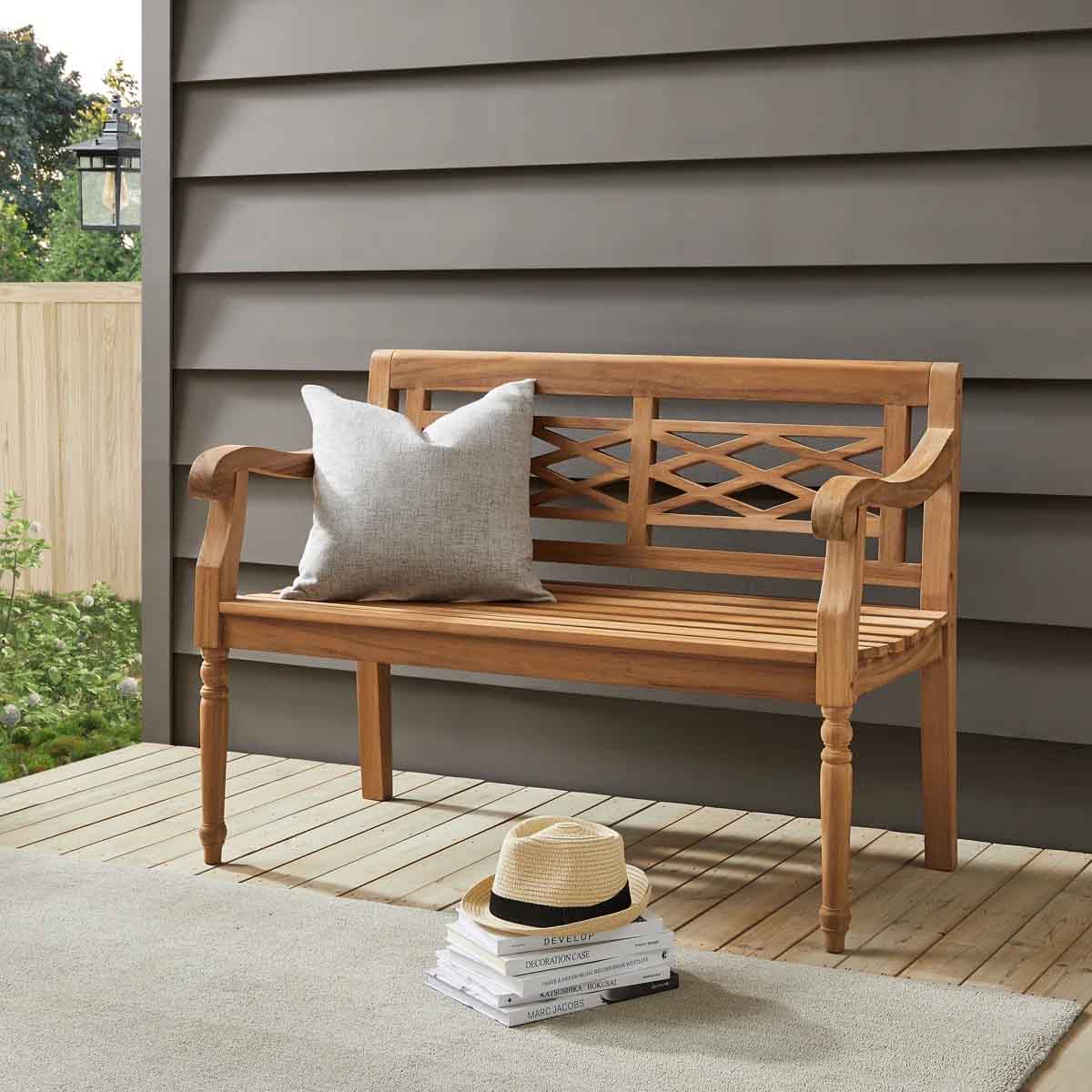 Charlton Home Teak Garden Bench best teak outodor benches