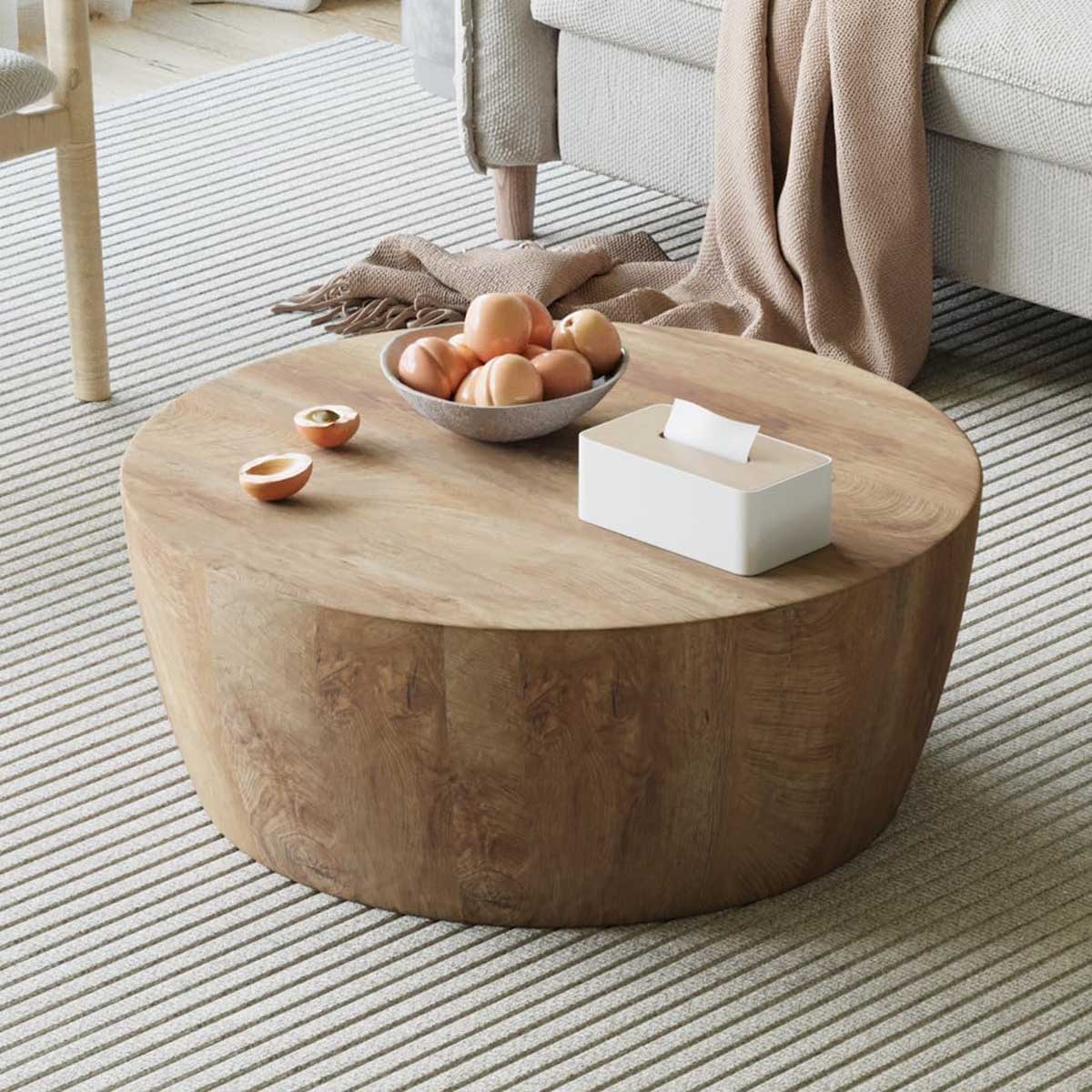 Maotifeys Rustic Drum Coffee Table best drum coffee tables