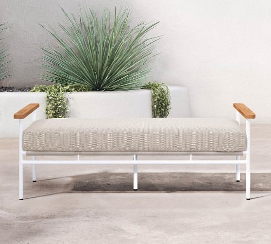 Pottery Barn Camarillo FSC® Teak Bench best outdoor teak benches