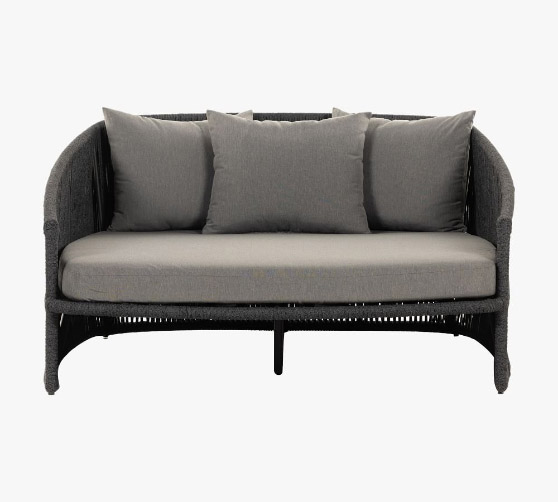 Pottery Barn Josie Outdoor Daybed Charcoal best outdoor rope sofas