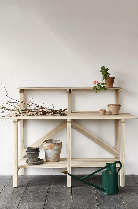 Terrain Gardener Teak Potting Table best potting stations
