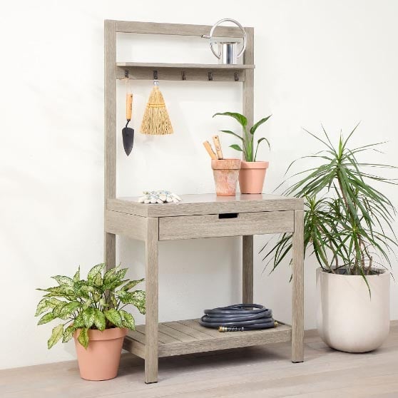 West Elm Portside Wood Potting Station best potting stations garden
