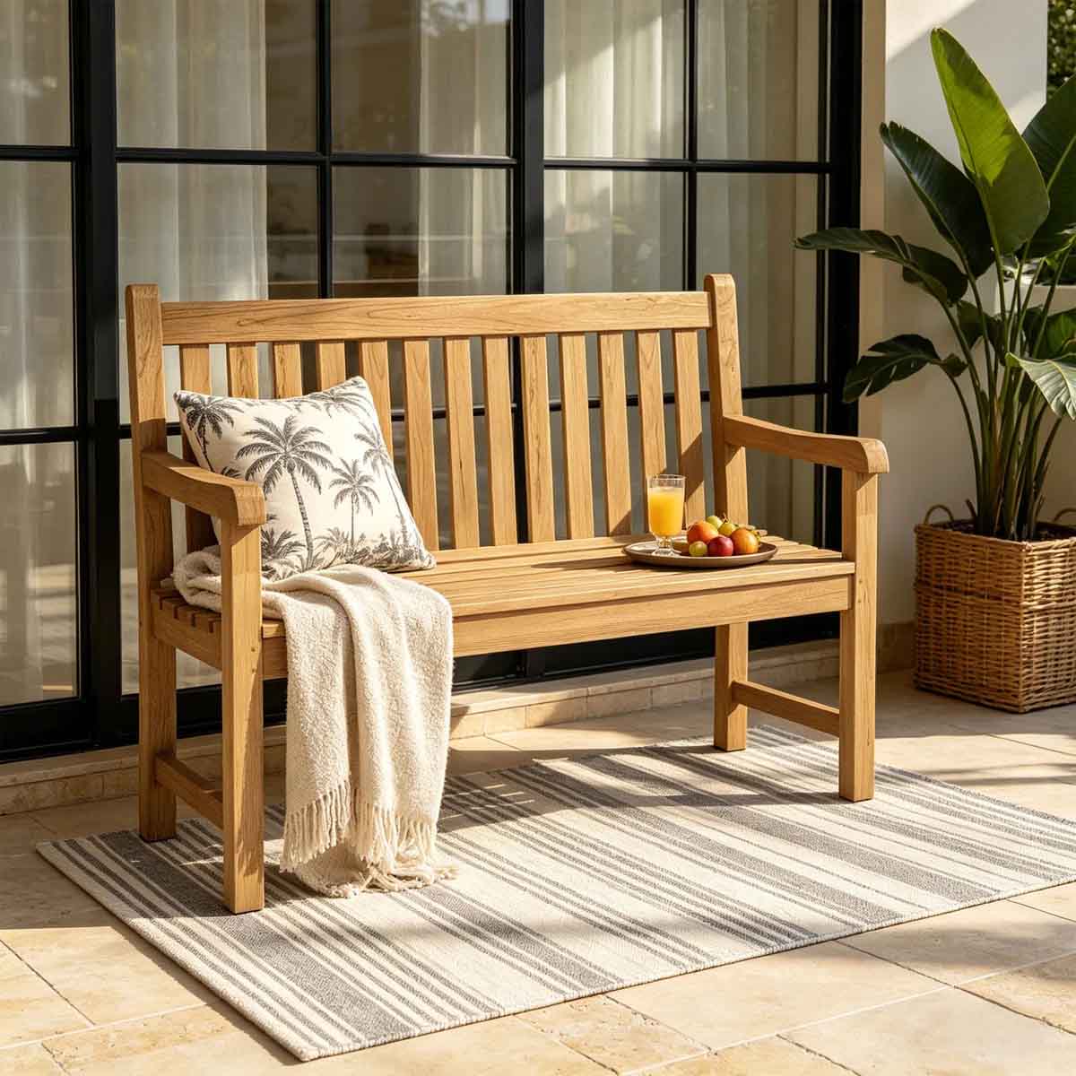 Wildon Home Aamilah Teak Garden Bench teak outdoor benches