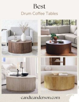 Lifestyle expert, journalist and interior design blogger Candie Anderson of candieanderson.com shares the best drum coffee tables of 2026 and offers tips on how you can style them.