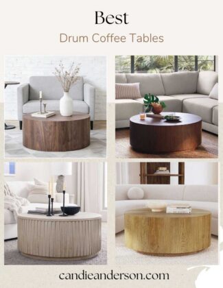Lifestyle expert, journalist and interior design blogger Candie Anderson of candieanderson.com shares the best drum coffee tables of 2026 and offers tips on how you can style them.
