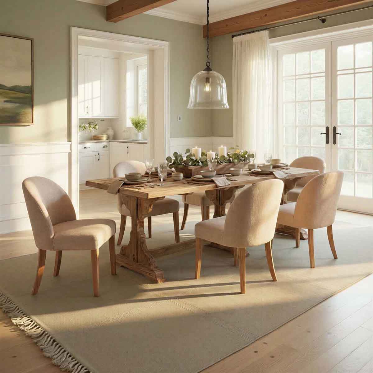 August Grove Reclaimed Pine Wood Table with Trussel Rustic Brown best rustic rectangular dining tables dining room
