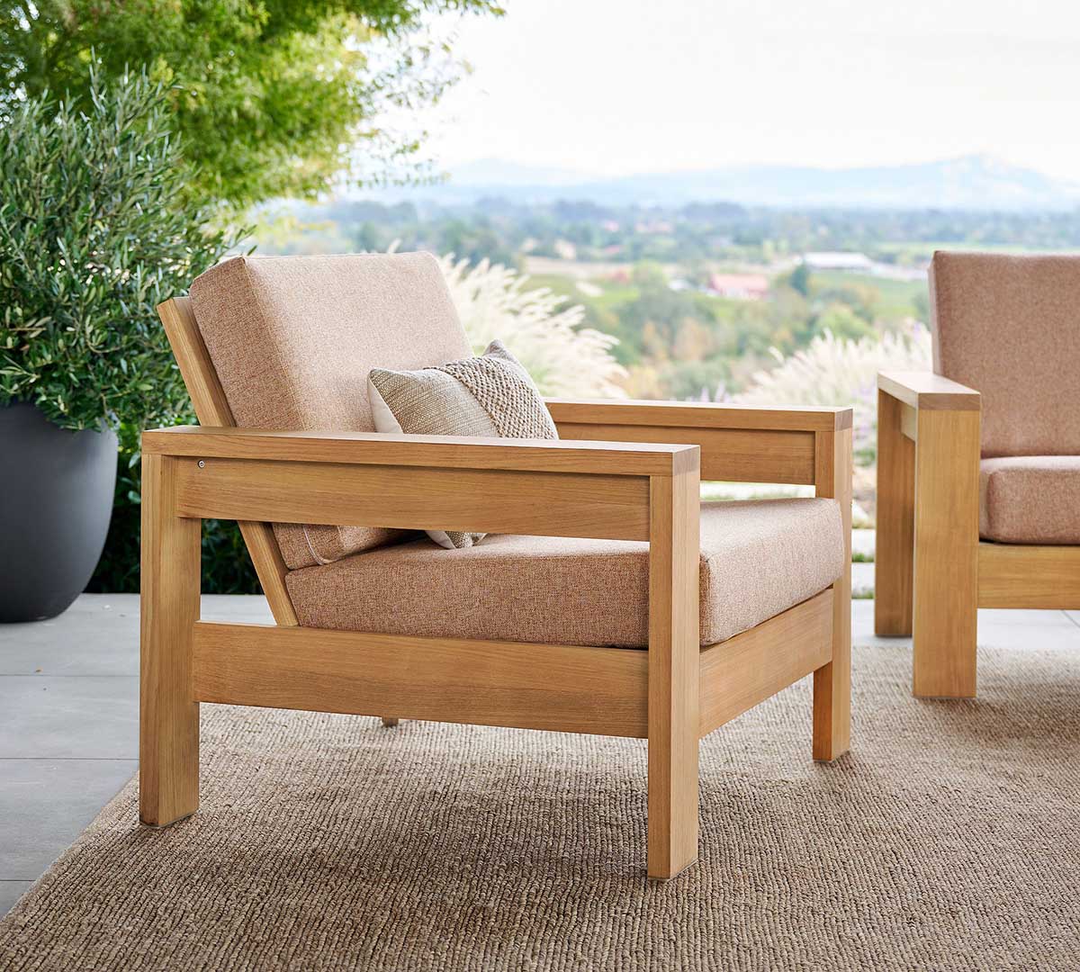 Pottery Barn Malibu Teak Grand Outdoor Lounge Chair outdoor teak chairs best