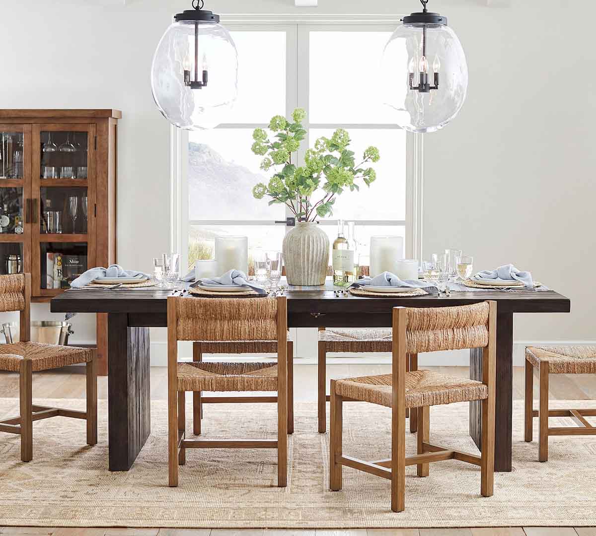 Pottery Barn Pismo Extendable Dining Table (66"-90") rustic rectangular dining tables best