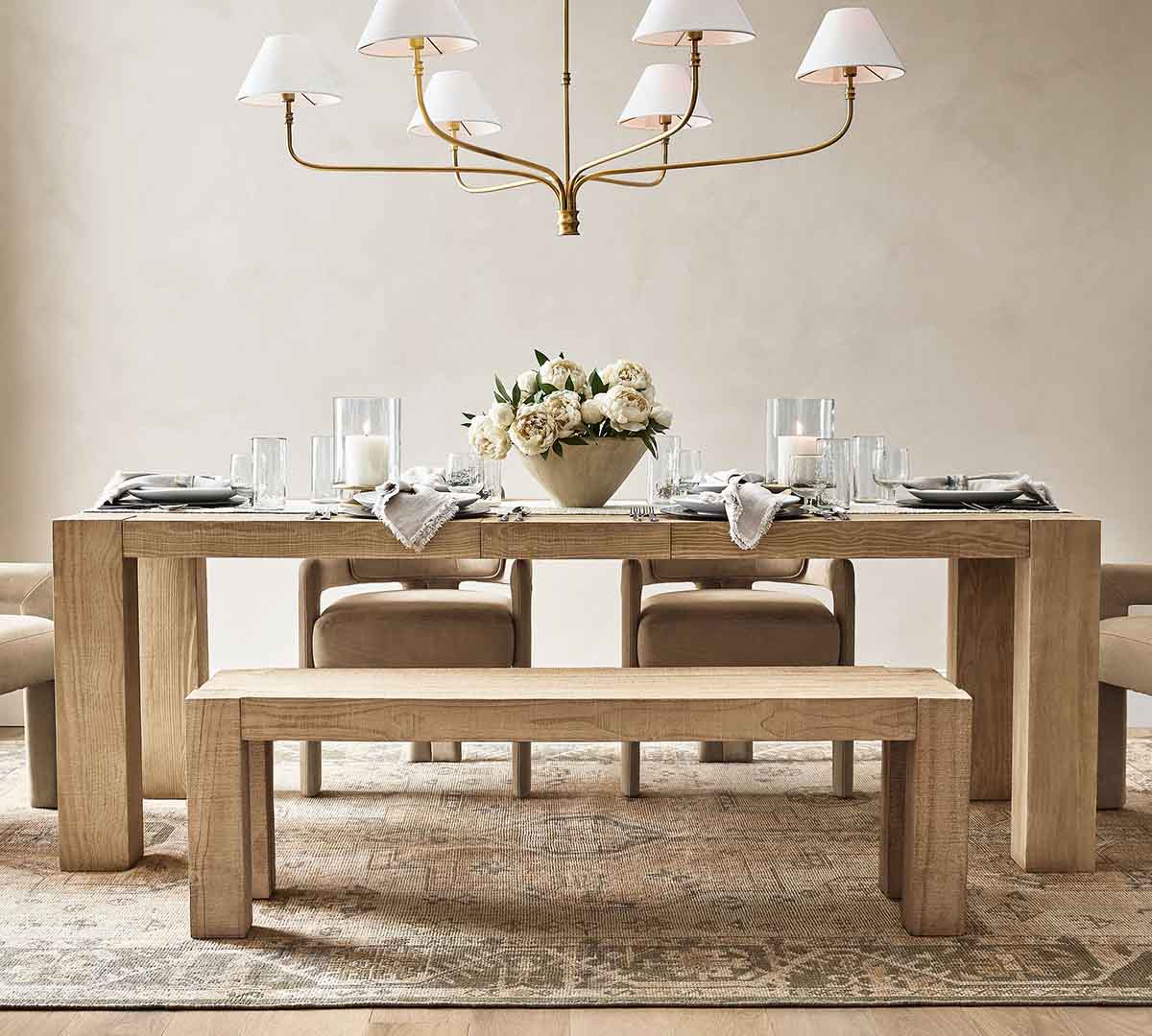 Pottery Barn Rockport Extendable Dining Table (72-88) Pale Sand rustic rectangular dining tables best