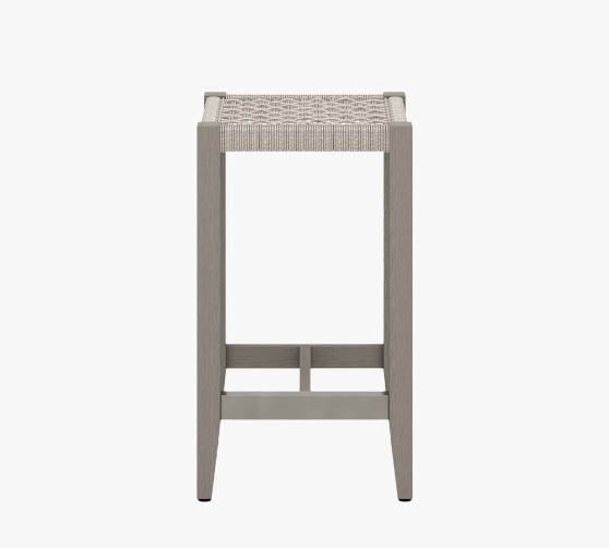Pottery Barn Sherwood FSC® Teak Counter Stool Gray best rope counter stools