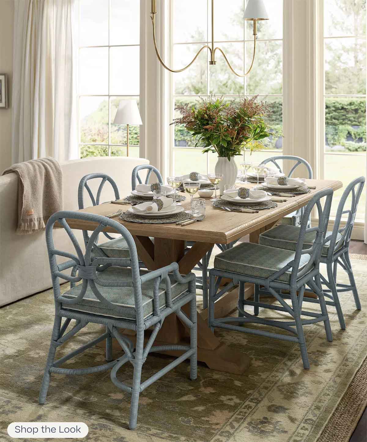 Serena and Lily Lake House Expandable Dining Table best rustic rectangular dining tables